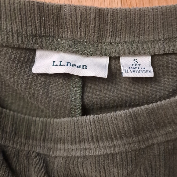 LL Bean Olive Women's Perfect Fit Knit Cords, Straight-Leg Small Petite - Picture 3 of 4